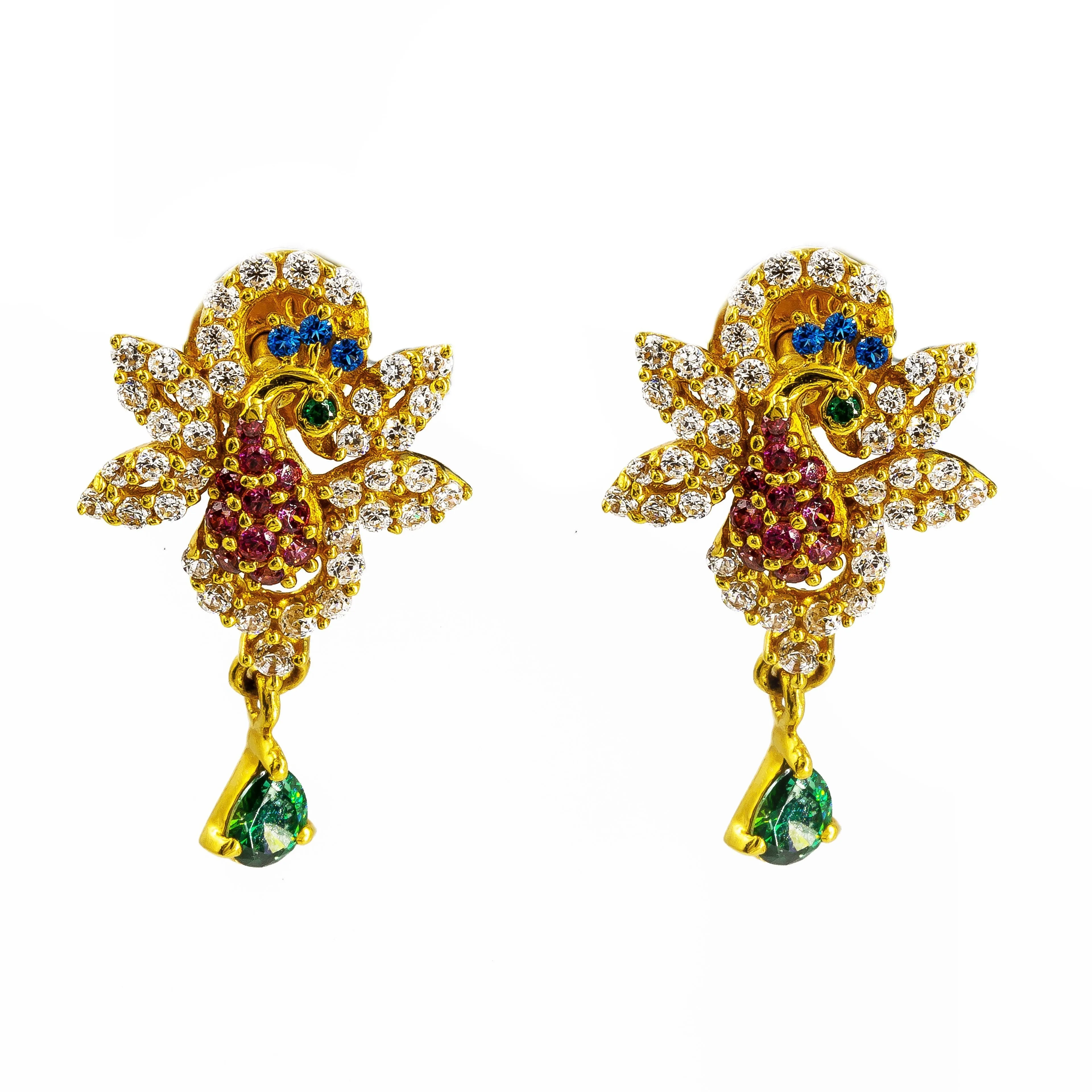 22K Gold Necklace and Earrings Set