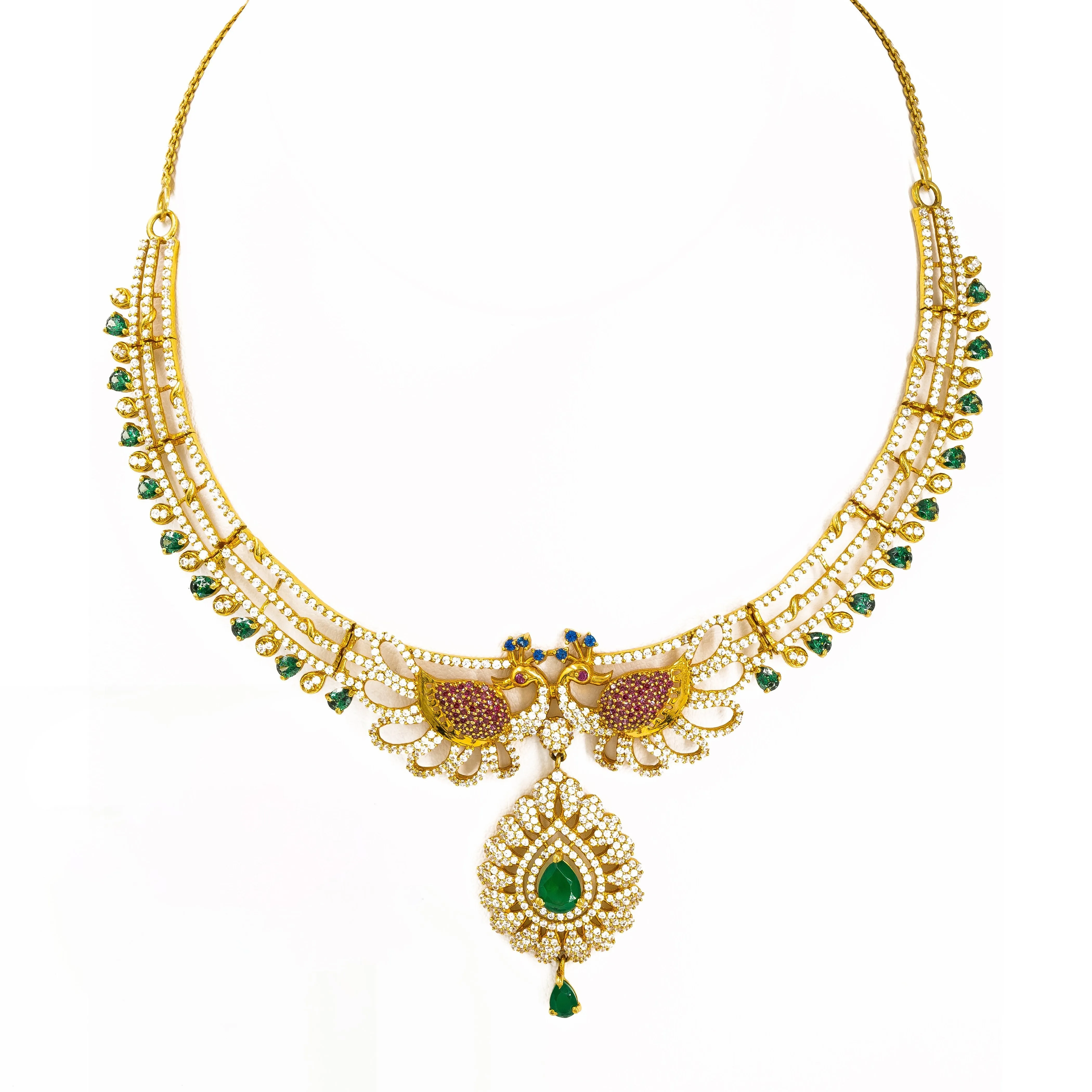 22K Gold Necklace and Earrings Set