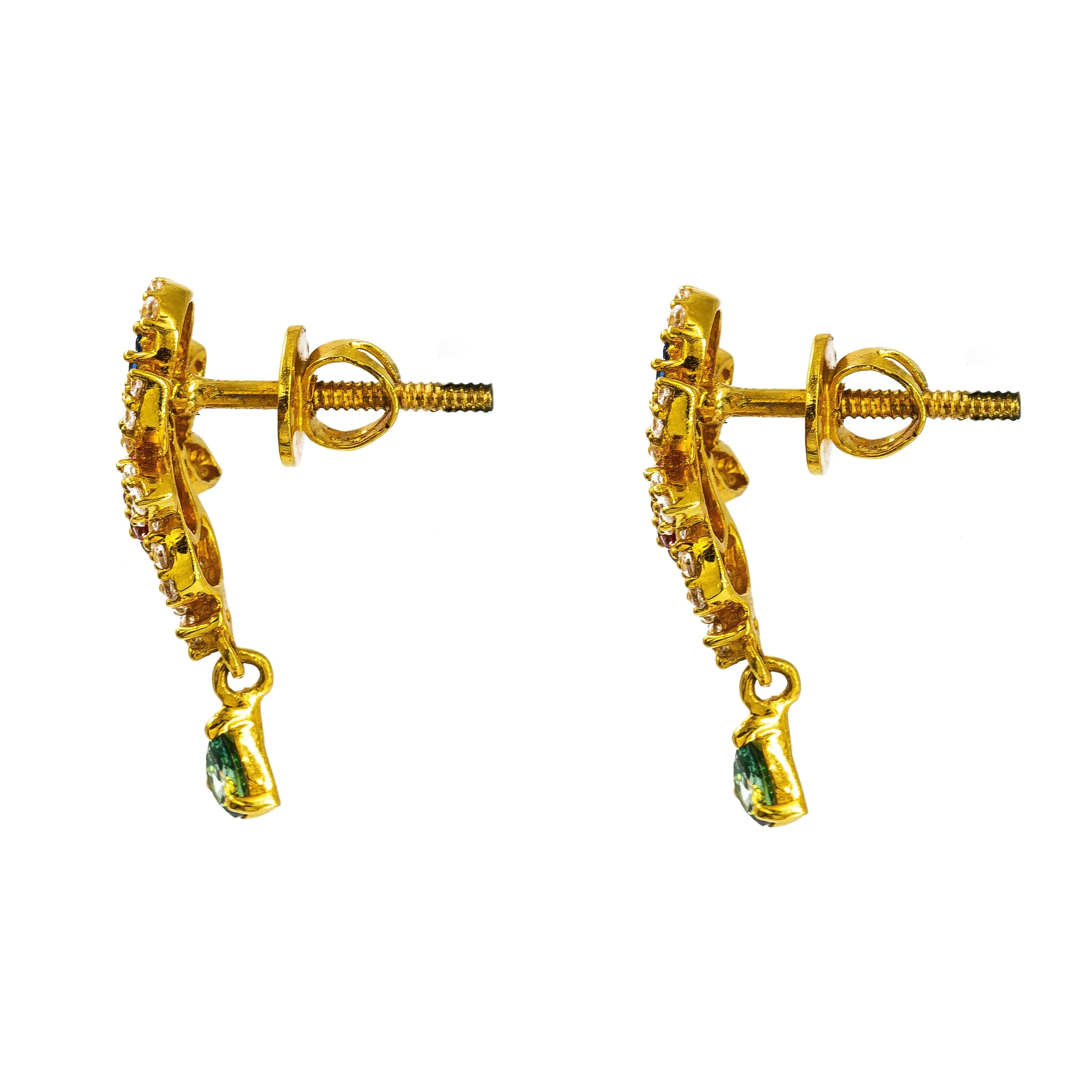 22K Gold Necklace and Earrings Set