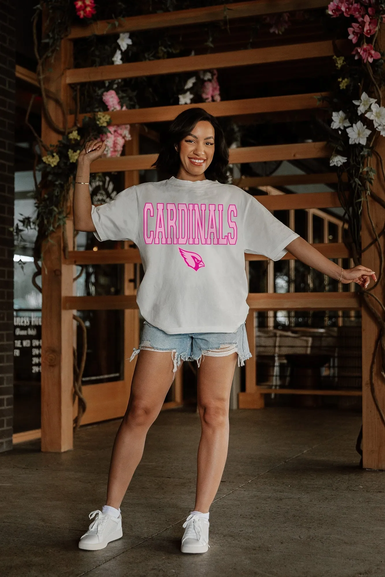 ARIZONA CARDINALS GAMEDAY ERA OVERSIZED CREWNECK TEE