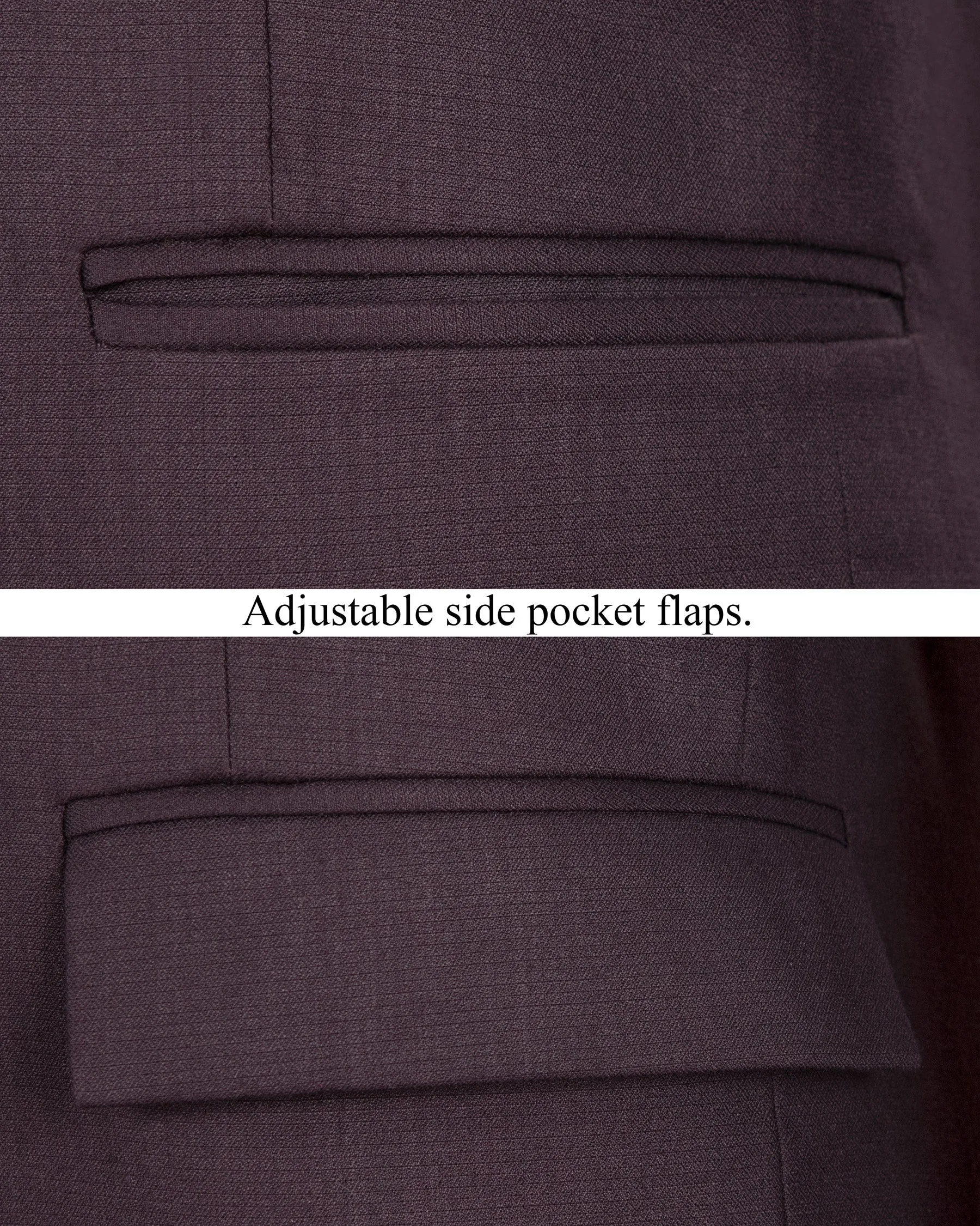 Barossa Cross Placket  Bandhgala/Mandarin Wool Rich Suit