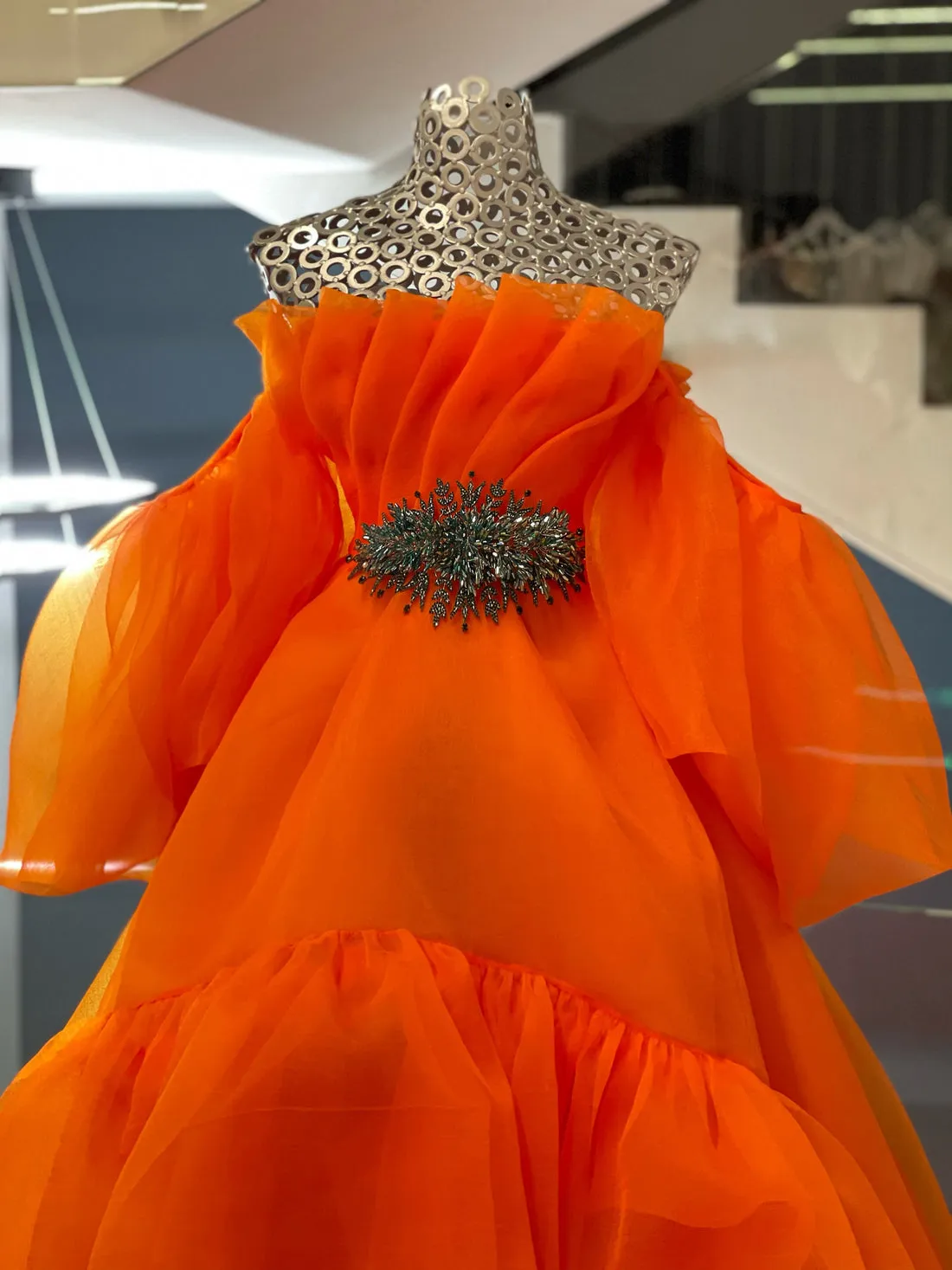 Bethany Orange Beautiful Evening Dress