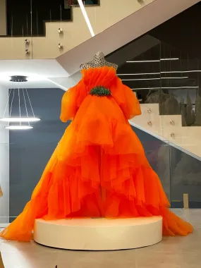Bethany Orange Beautiful Evening Dress