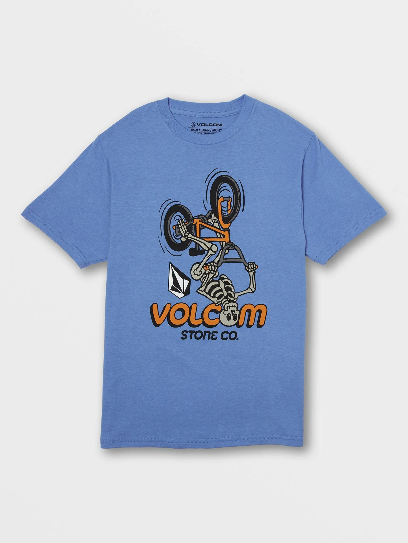 Big Boys Skele Flip Short Sleeve Tee - Marina Blue