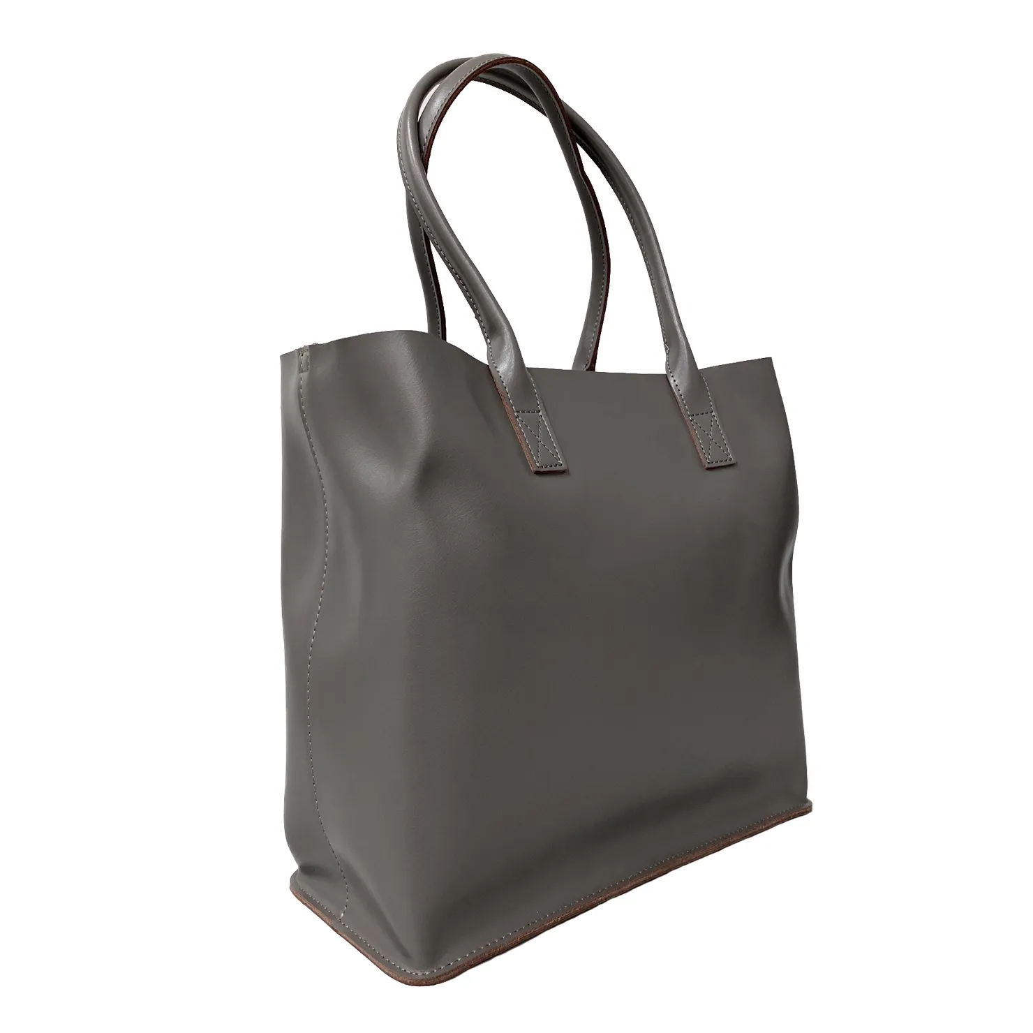 BIRCHGROVE - Women's Grey Genuine Leather Tote Bag
