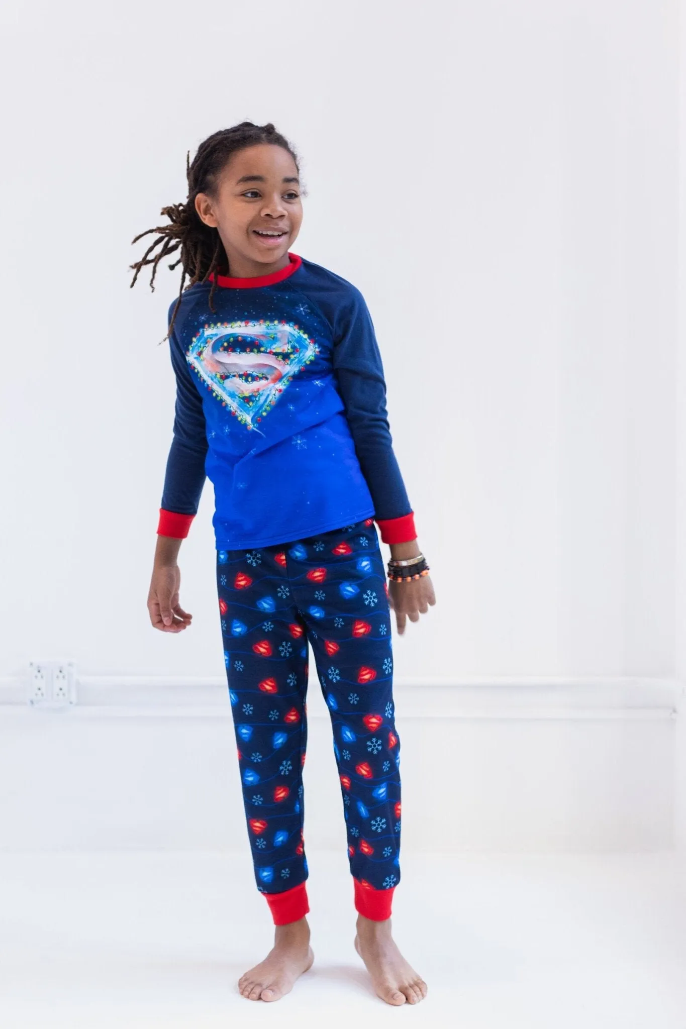 DC Comics Justice League Superman Pullover Pajama Shirt and Pants Sleep Set