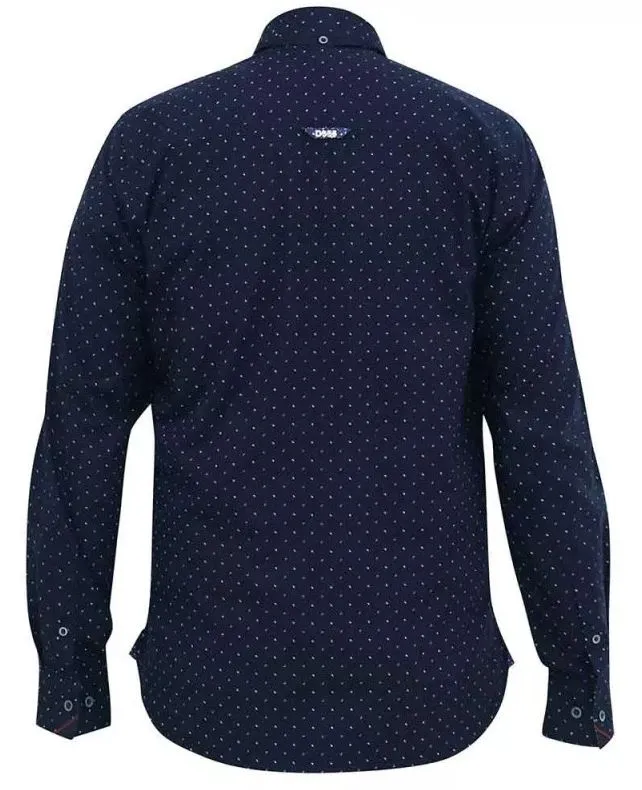 Duke Epping Navy Print Pattern Shirt Navy