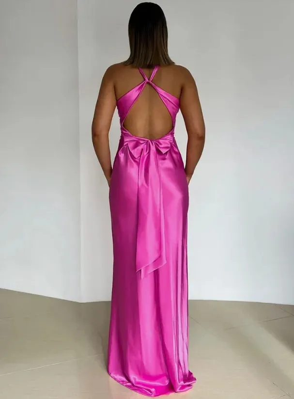 Elegant Prom Dresses V Neck Mermaid Long Prom Dress Satin Evening Party Gowns Formal Dress