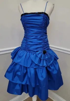 Elegant Spaghetti Straps Royal Blue A Line Short Prom Dress Party Dress Gowns Evening Dresses