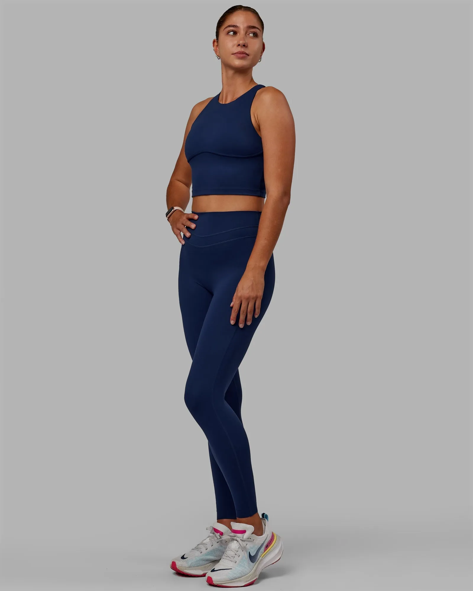 Enhance Shelf Bra Tank - Midnight Blue