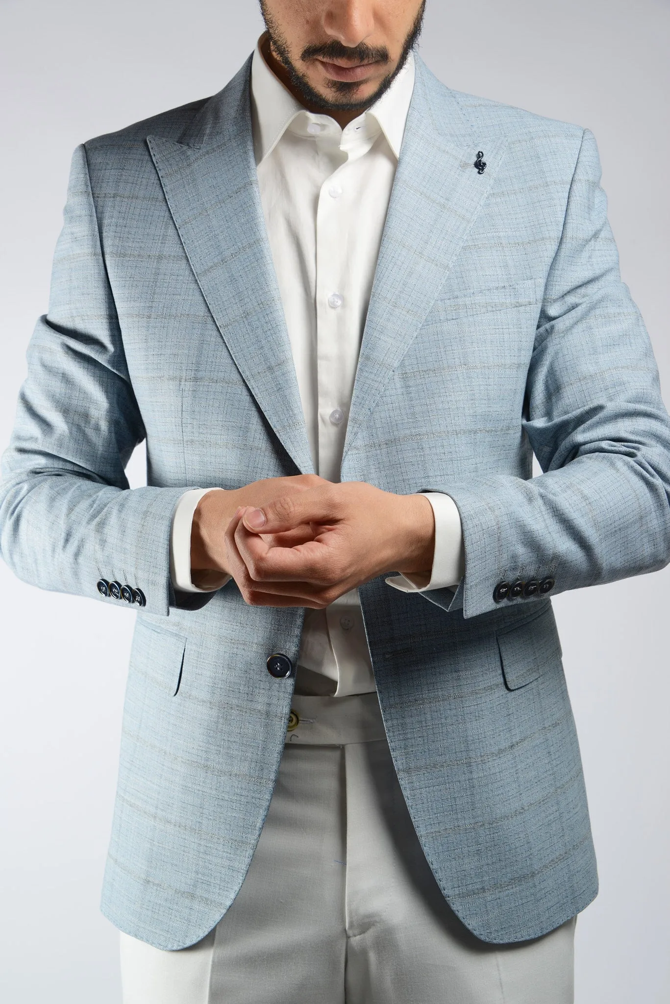 Euro Windowpane Blazer