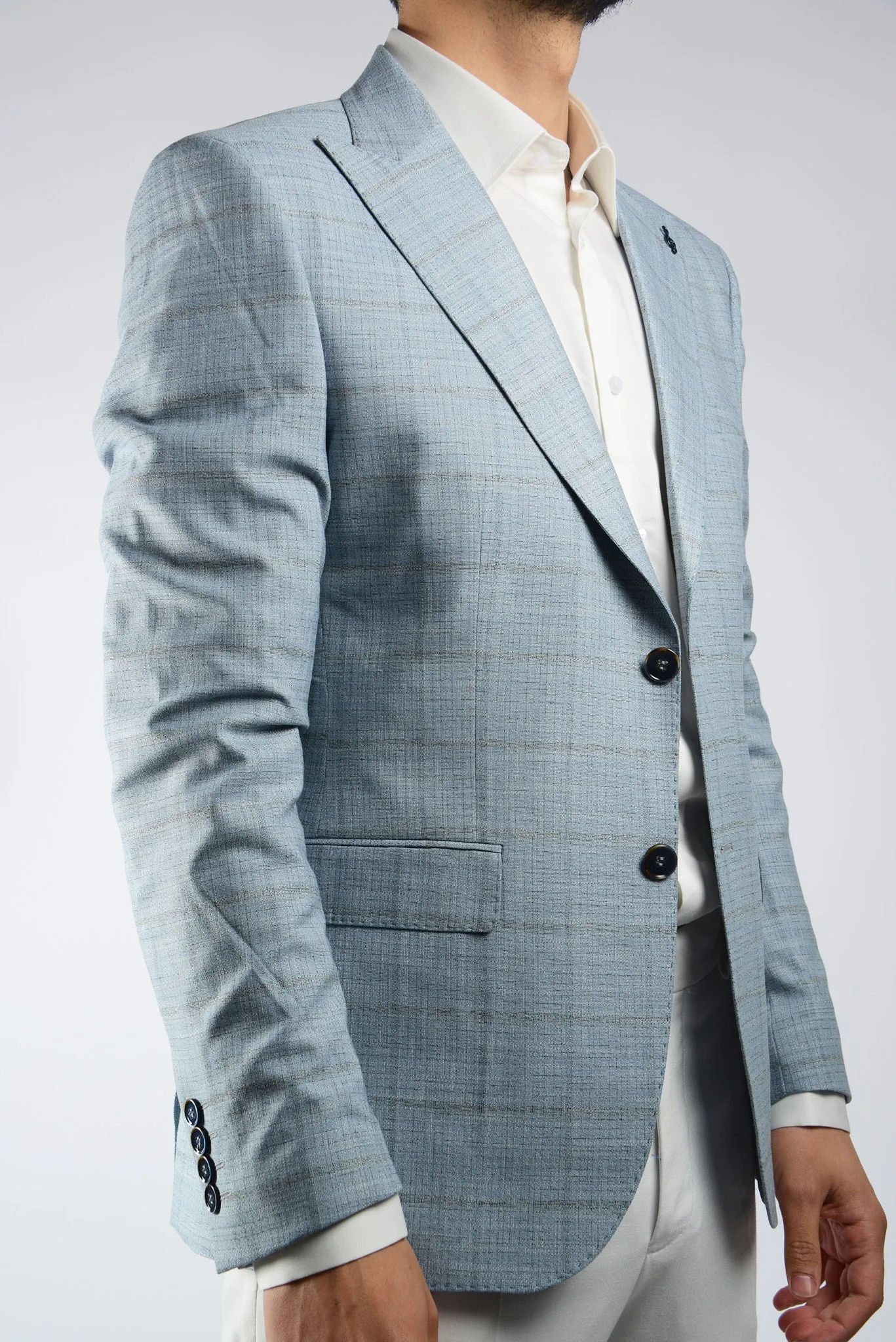 Euro Windowpane Blazer
