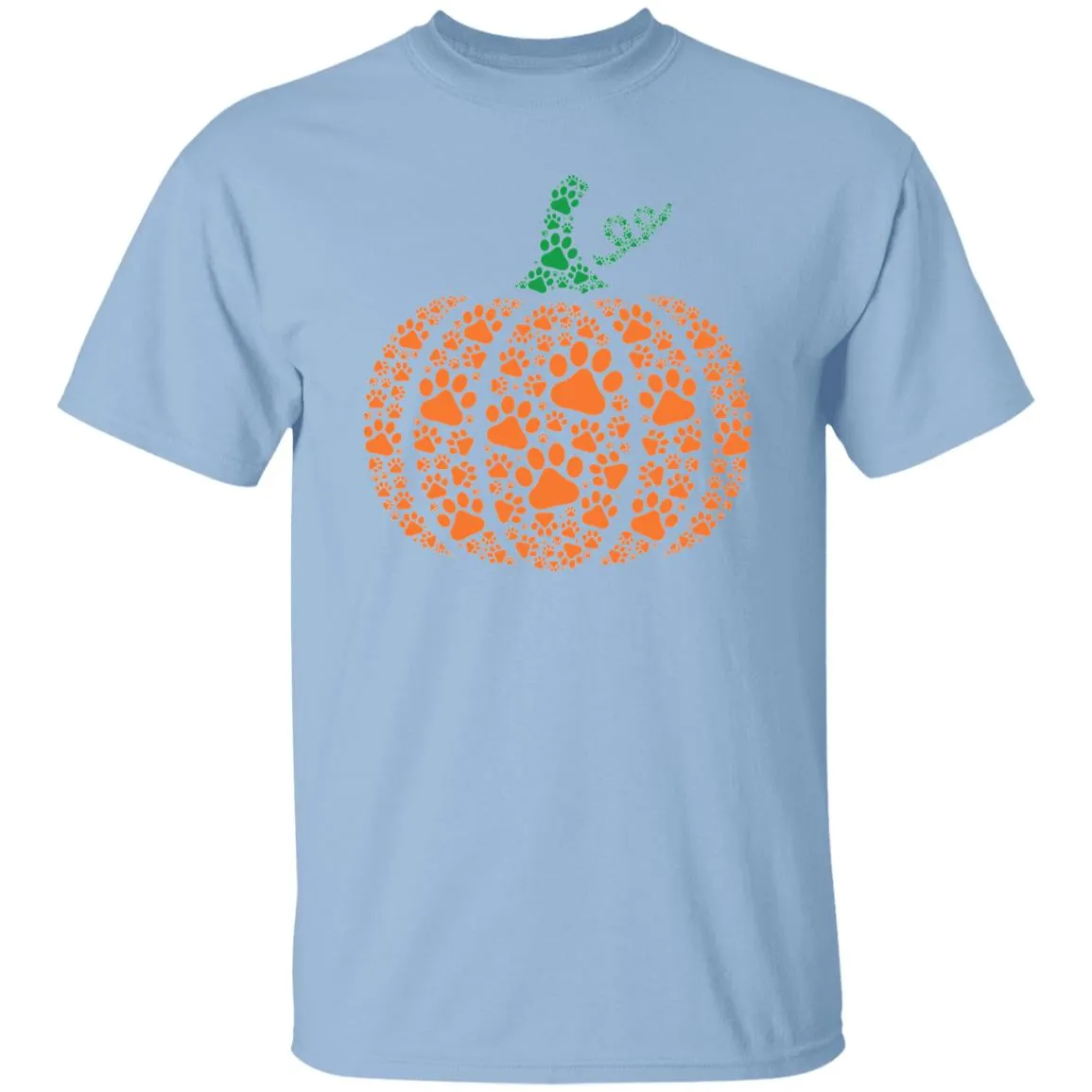 Fall Paw Pumpkin Shirts Casual Autumn Thanksgiving Graphic Tees Halloween Tops