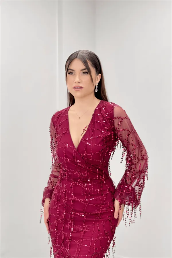 Fapest Design Dress - Burgundy