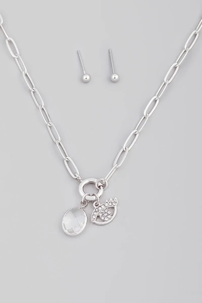 FMN168 Charm Necklace Silver