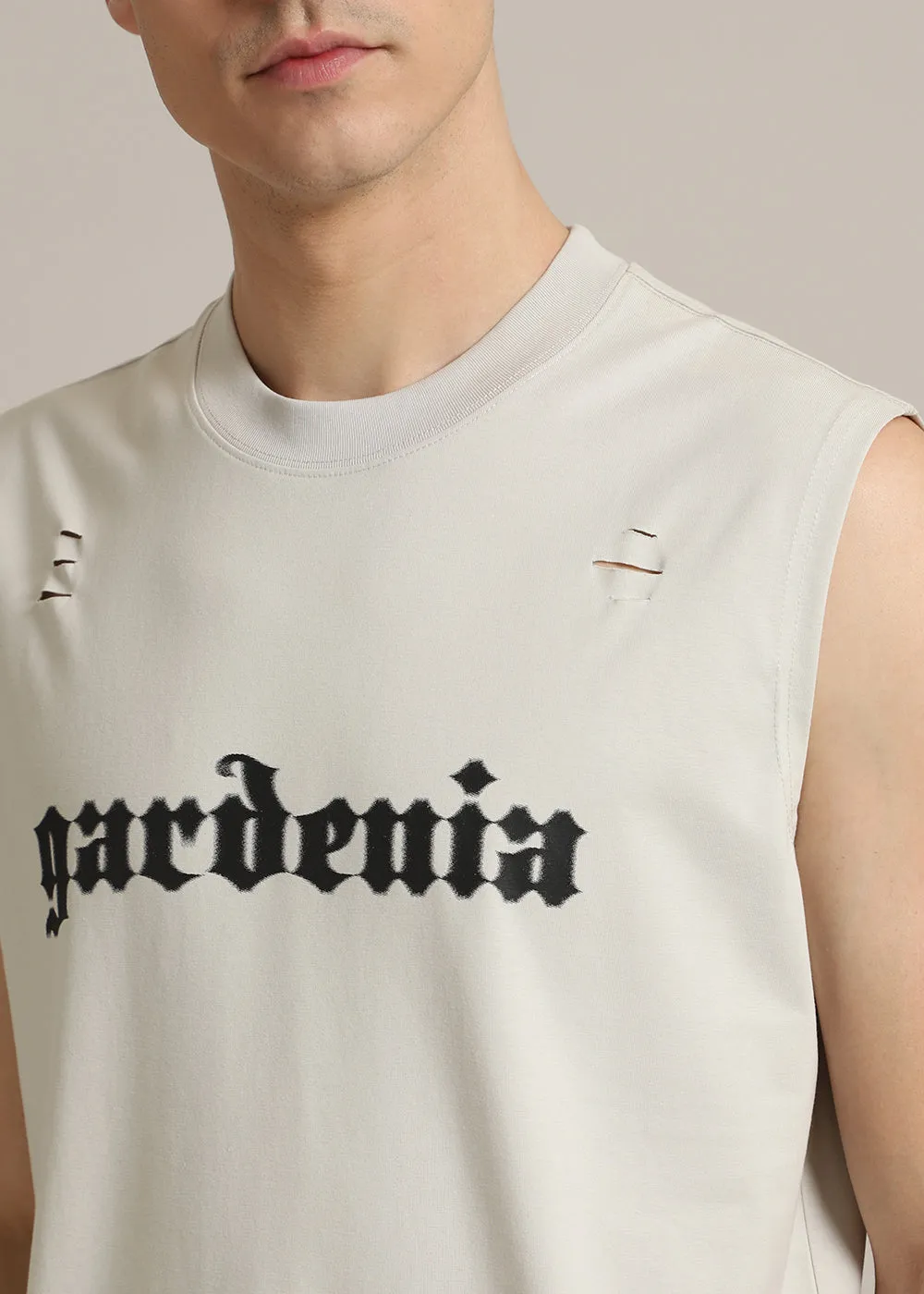 Gardenia Cream Ribbed Regular Tank