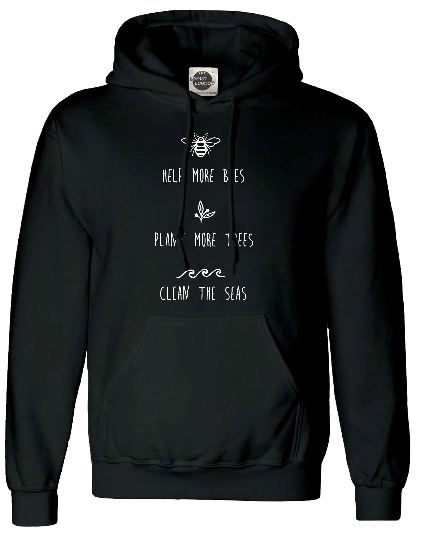 Help More Bees Plant More Trees Clean The Seas || Unisex Pullovers