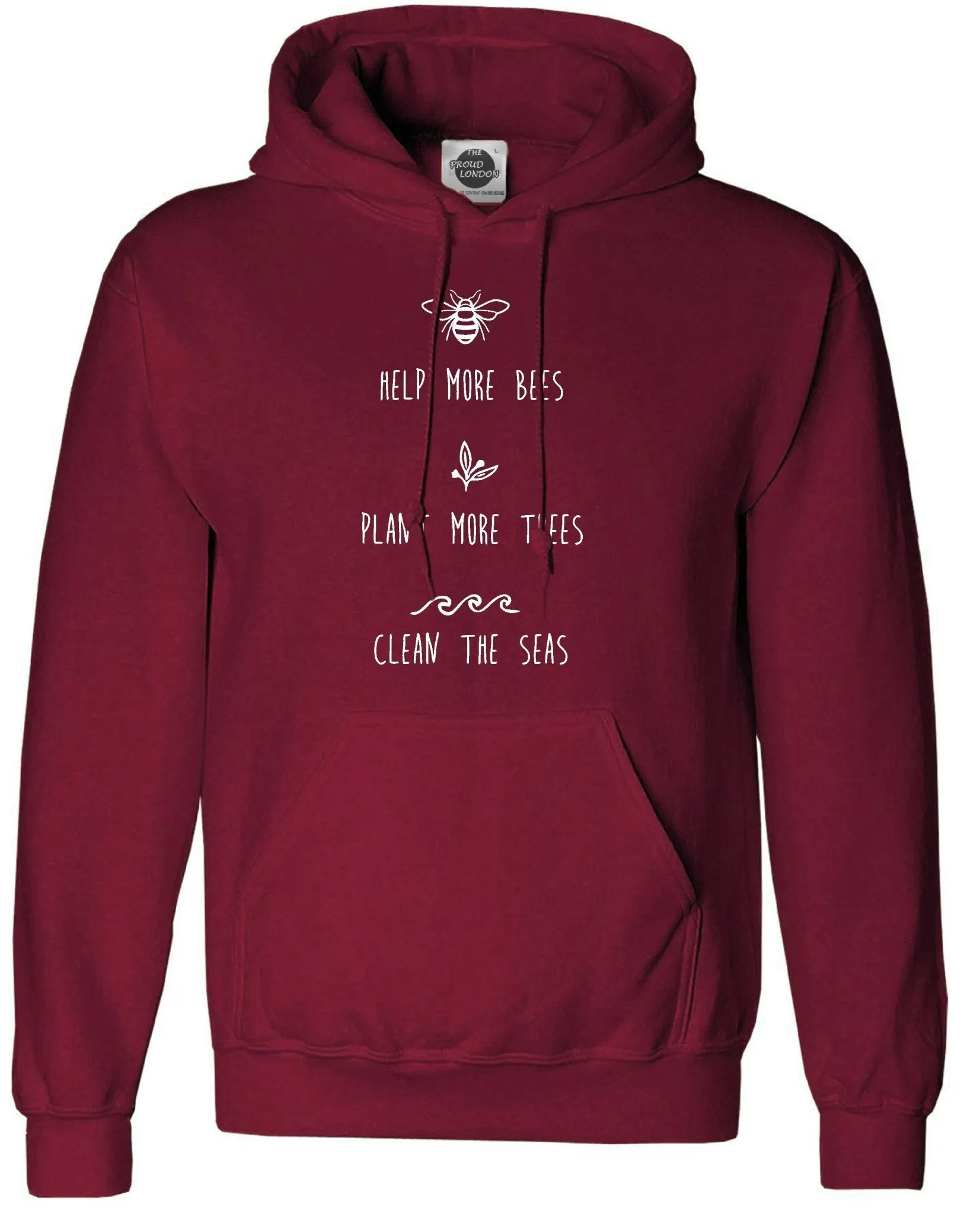 Help More Bees Plant More Trees Clean The Seas || Unisex Pullovers