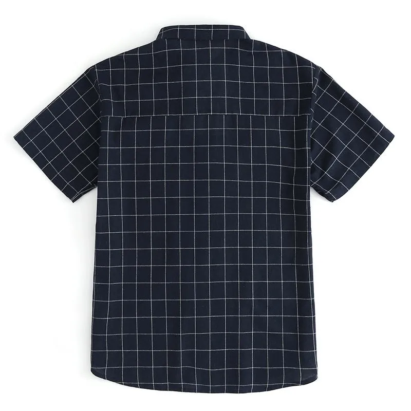 INCERUN NEW Men Tops Plaid Shirts Beach Short Sleeve Social Shirt Dress Fashion Clothes Loose Fit Tropical Vacation Camisa Tee