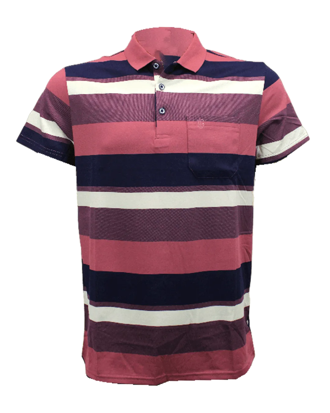 KG Wear Pink S/S Striped Golfer