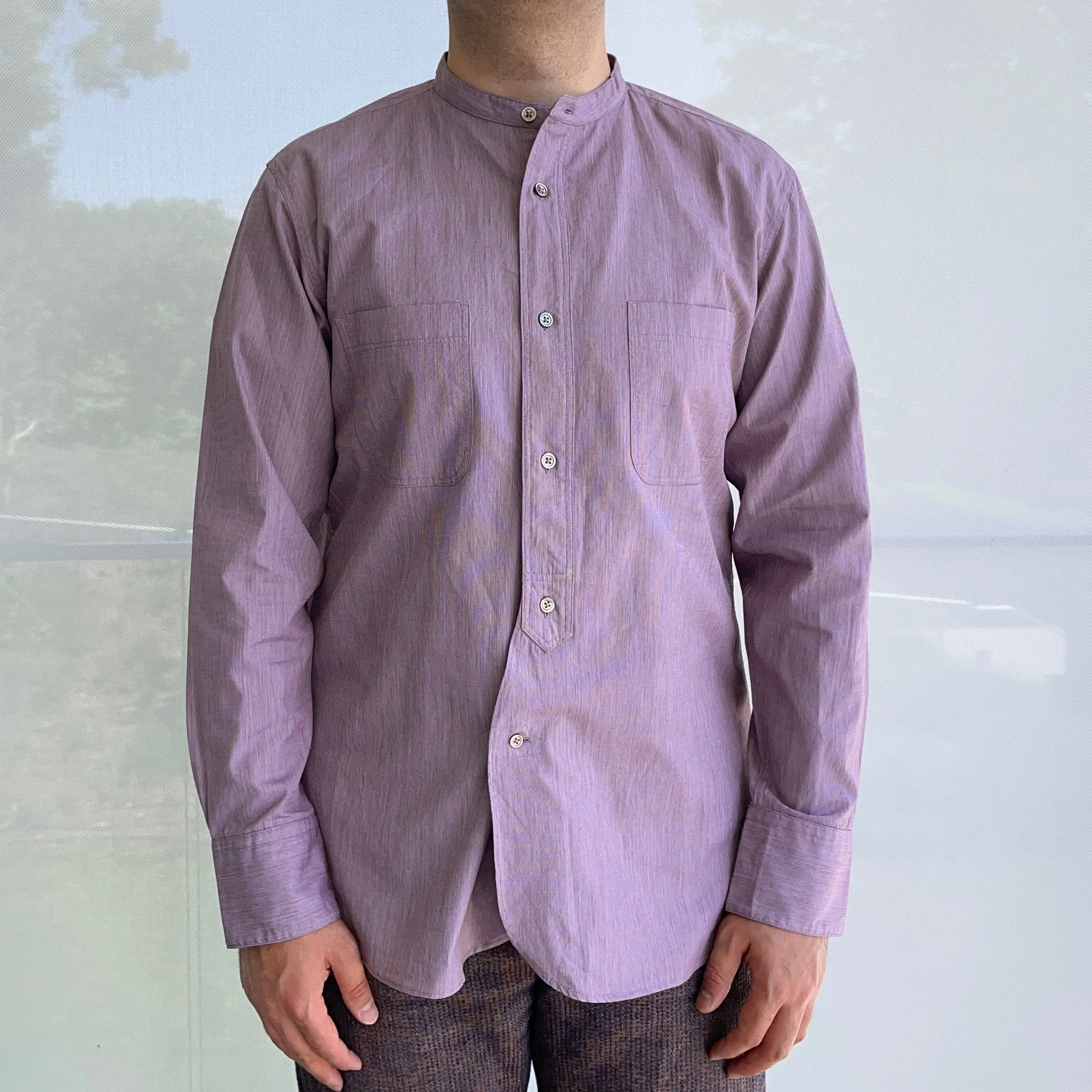 Livingstone Cotton Shirt in Burgundy