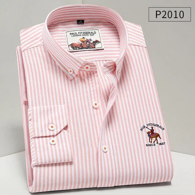 Men Oxford Cotton Long Sleeve Shirts