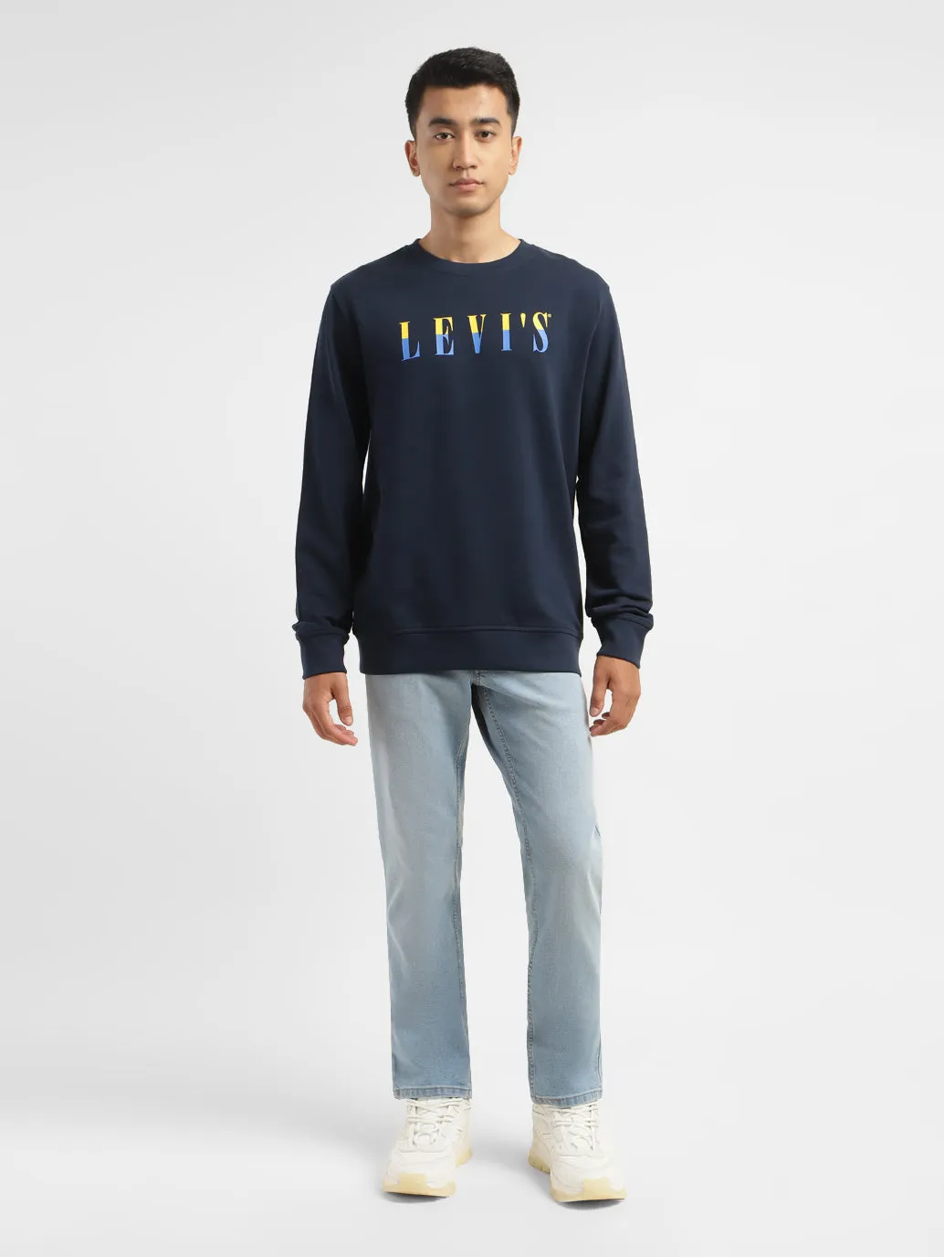 Men's Brand Logo Crew Neck Sweatshirt