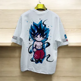 Mens Round Neck Dragon Ball Anime Printed Short Sleeve T-shirt