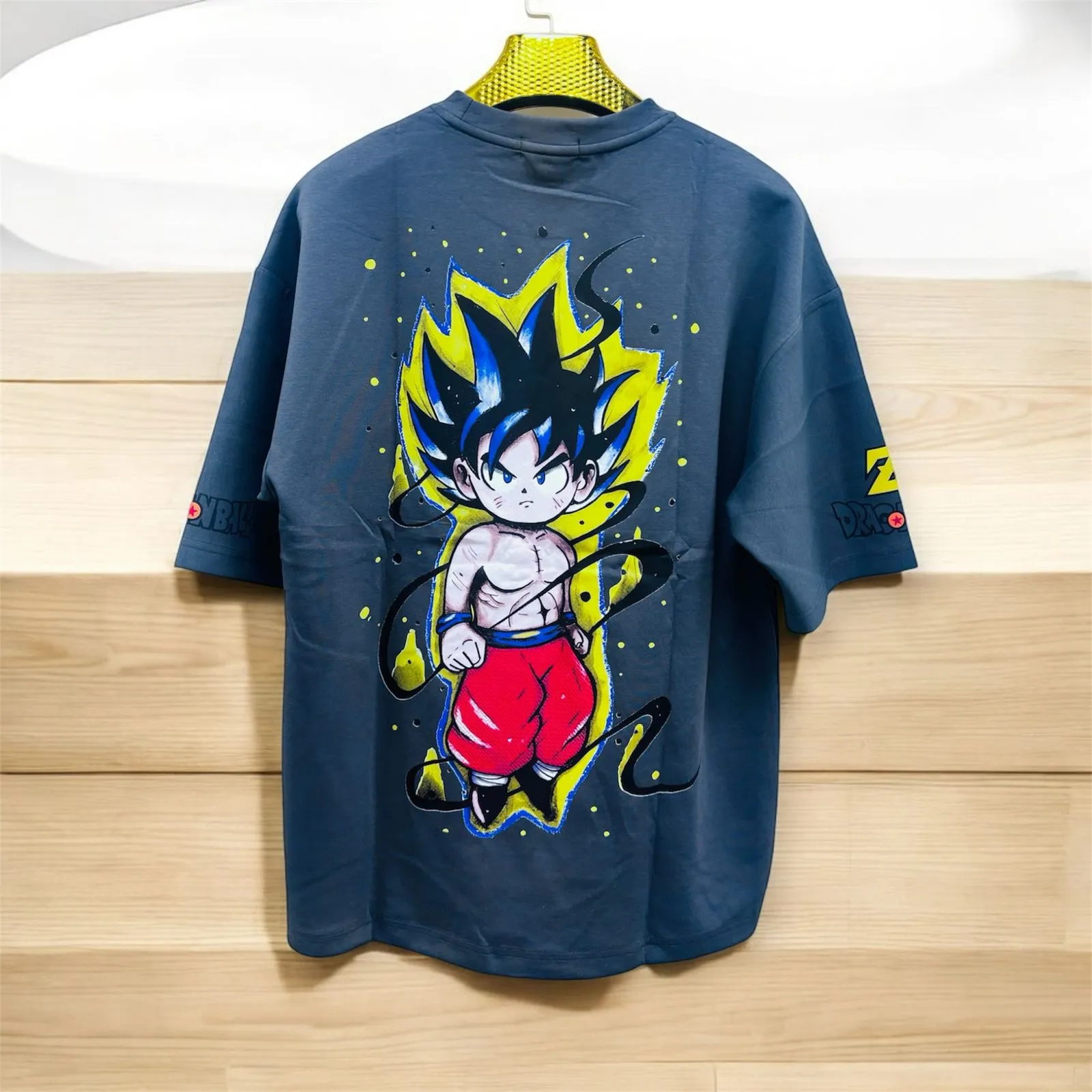 Mens Round Neck Dragon Ball Anime Printed Short Sleeve T-shirt