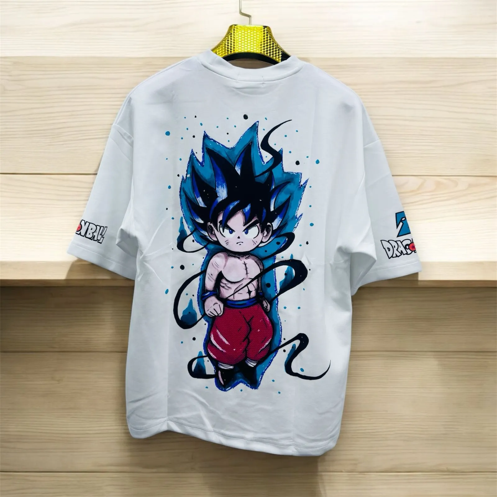 Mens Round Neck Dragon Ball Anime Printed Short Sleeve T-shirt