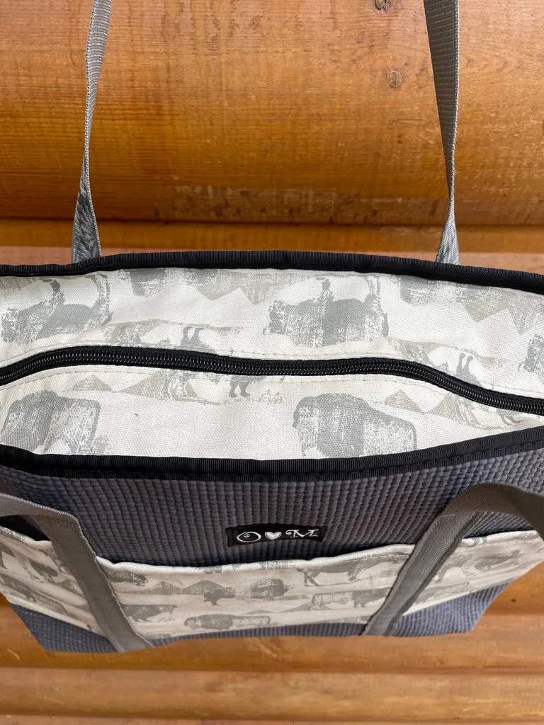 Molly Gray buffalo tote bag