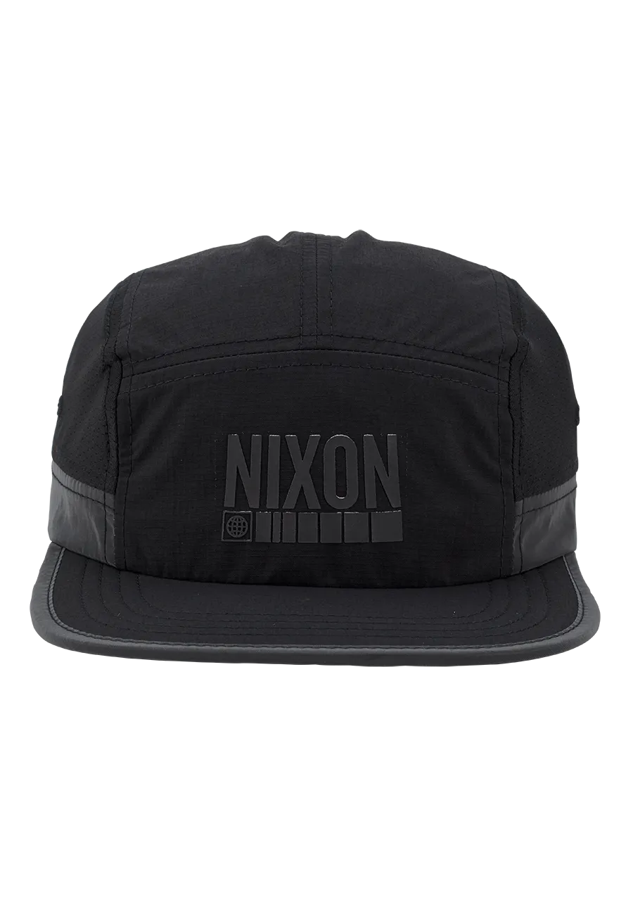 Night Runner Strapback Hat - Black