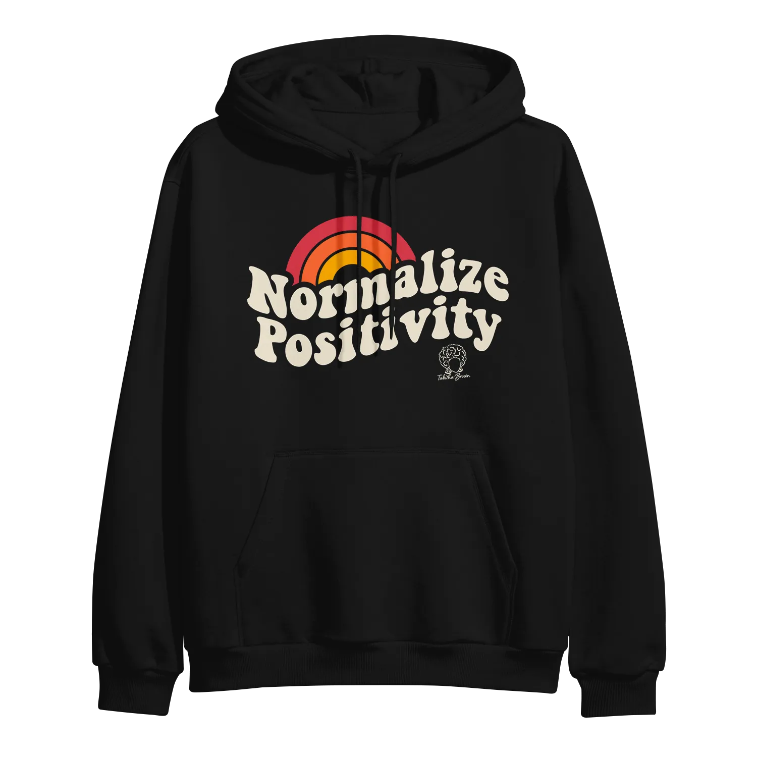 Normalize Positivity Black Hoodie