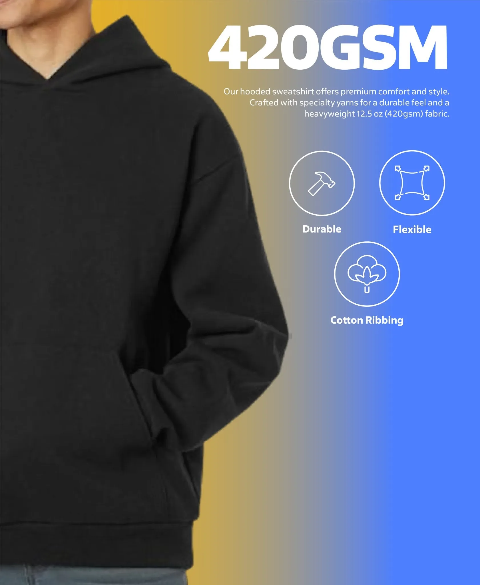 Radial Well Supima® French Terry Cotton Hoodie