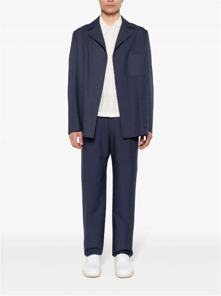 SINGLE-BREASTED WOOL BLAZER