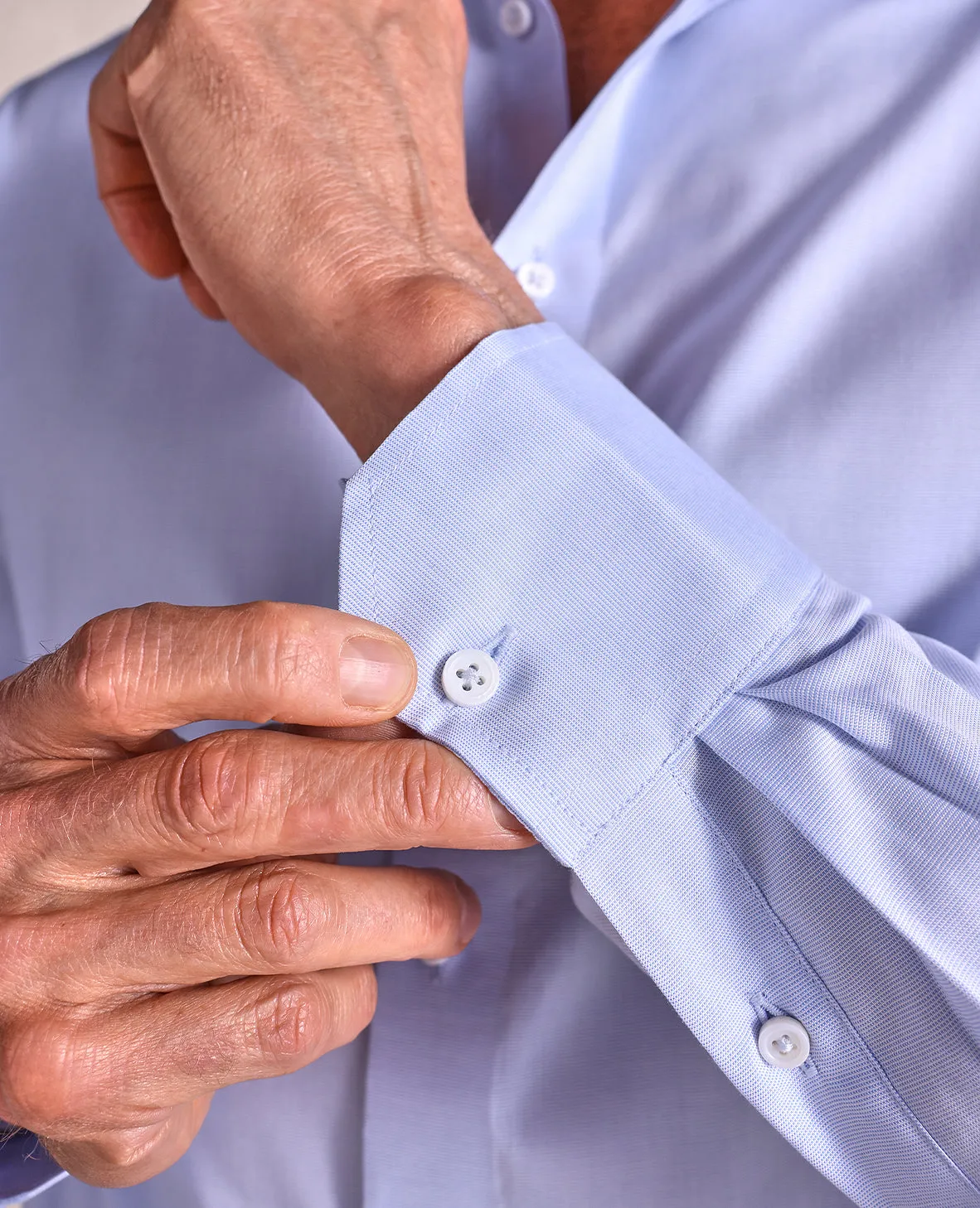 The Brookes - End-On-End Dress Shirt - White/Blue
