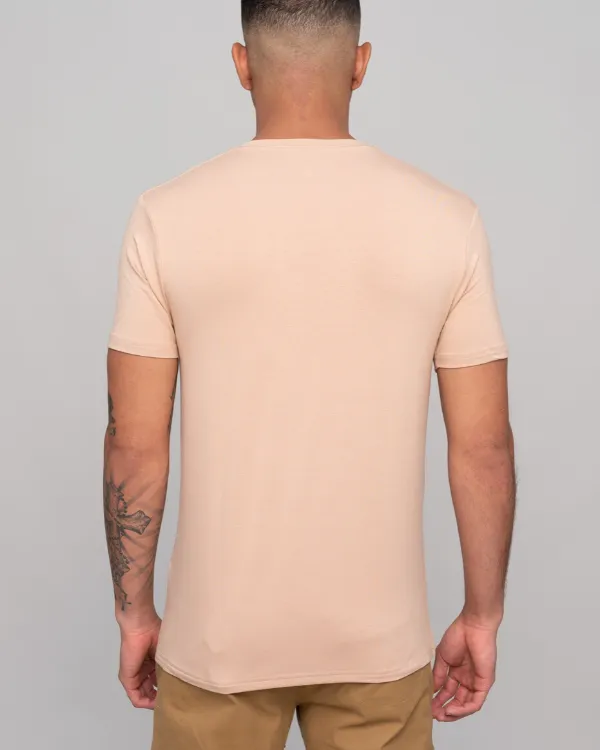 The ESNTL Camel V-Neck Tee