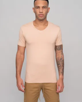 The ESNTL Camel V-Neck Tee