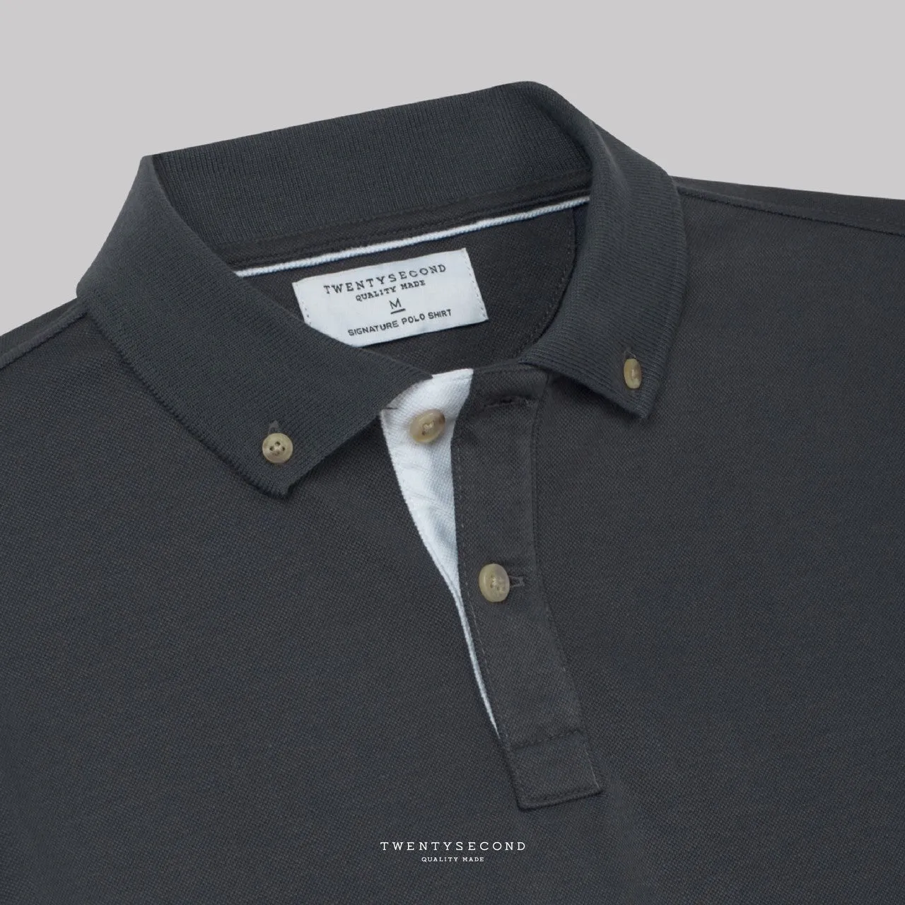 TYLER POLO TEE - DARK GREY