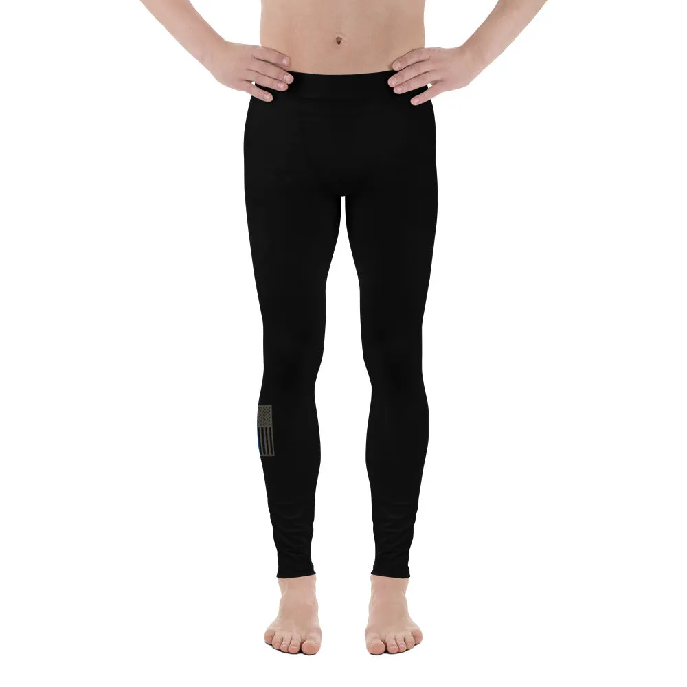USA Flag (thin blue line) - Men's Leggings