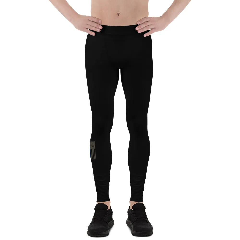 USA Flag (thin blue line) - Men's Leggings