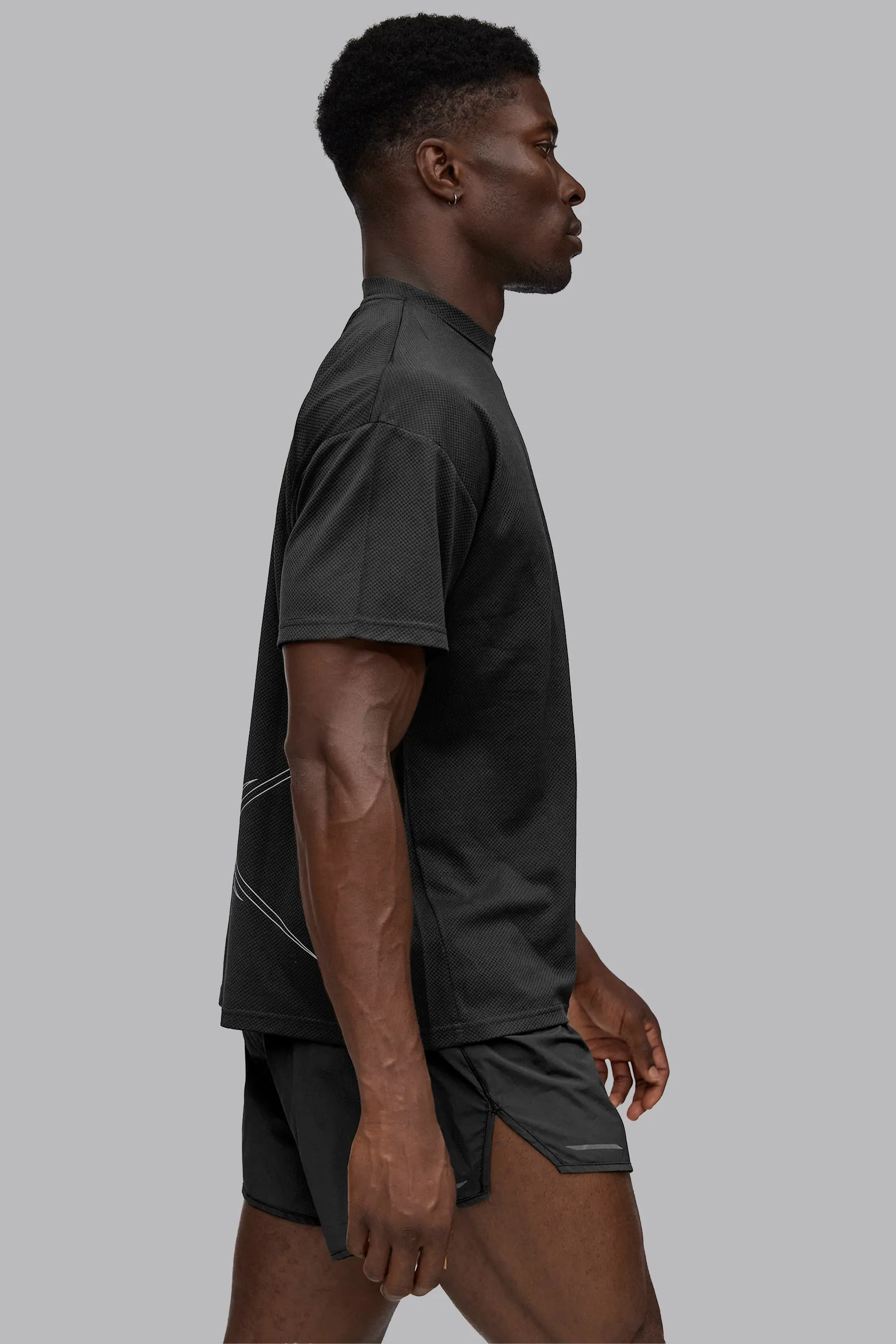 V_DRY GRAPHIC BOXY T-SHIRT - Black