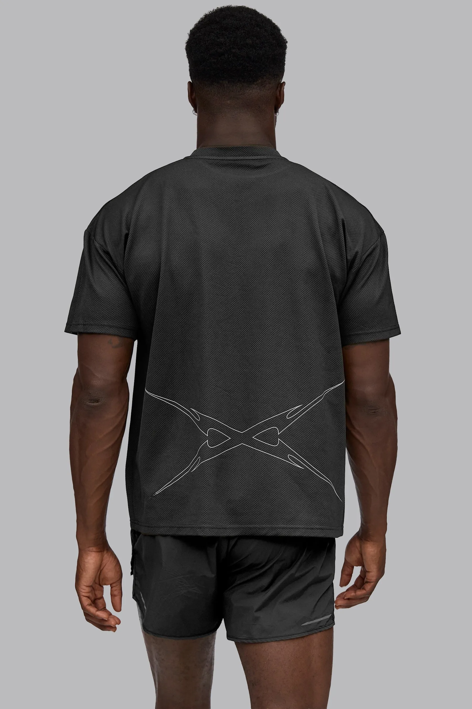 V_DRY GRAPHIC BOXY T-SHIRT - Black