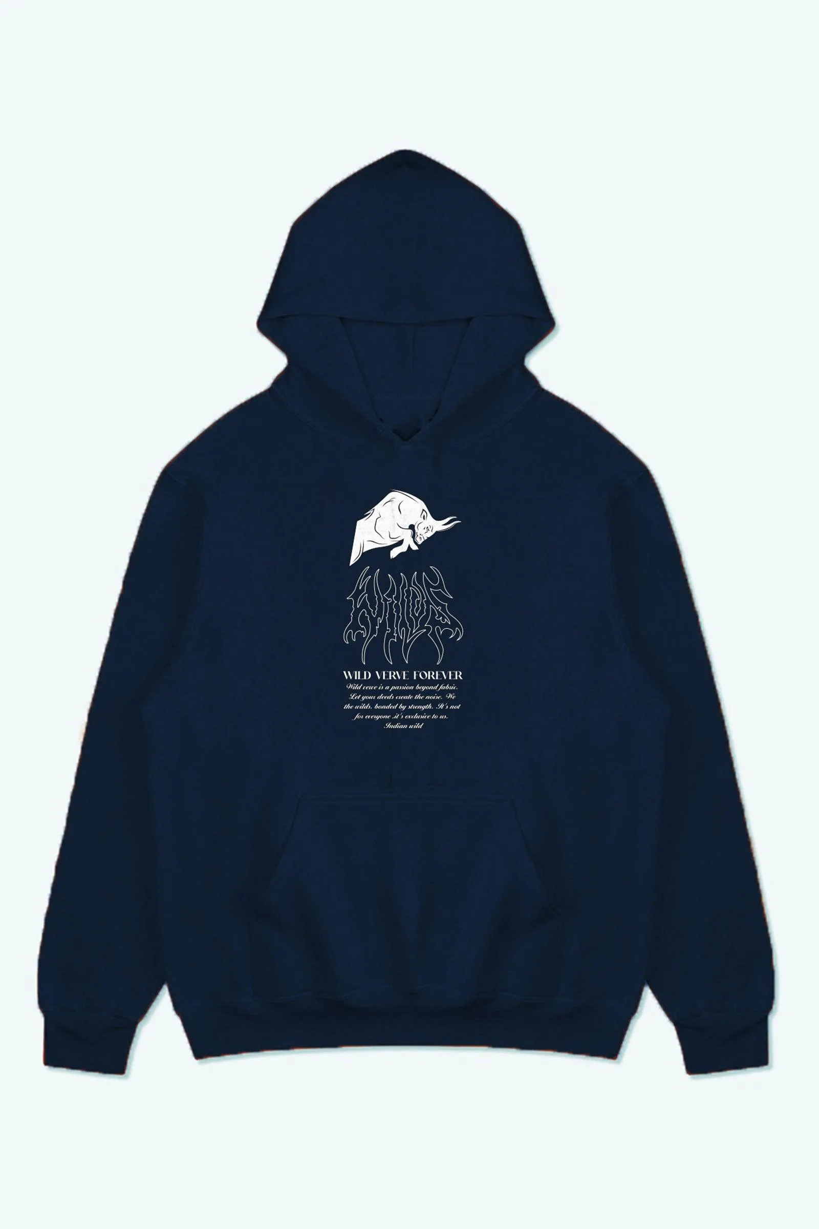 WILDS FLAME "PREMIUM" HOODIE (NAVY BLUE)