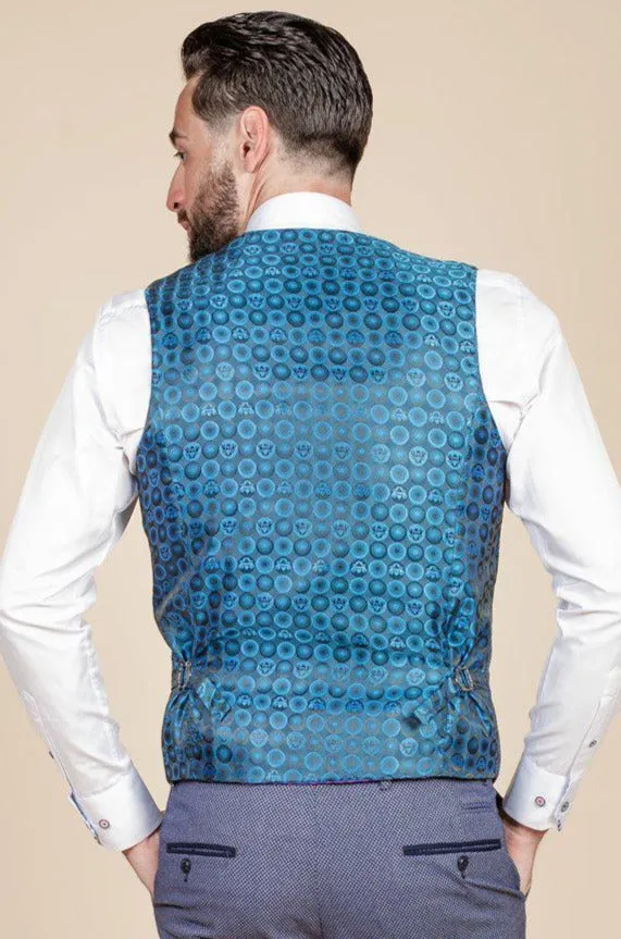 WILSON - Blue Birdseye Waistcoat